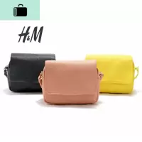 HM包斜挎包女包时尚春季新款韩版小方包简约翻盖单肩包百搭小方包NEW LAKE女斜挎包