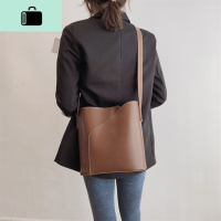 百搭网红大容量水桶包包女2020新款韩版子母单肩包大包复古斜挎包NEW LAKE女斜挎包