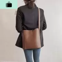 百搭网红大容量水桶包包女2020新款韩版子母单肩包大包复古斜挎包NEW LAKE女斜挎包