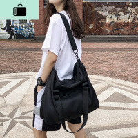 ins包包女潮款2020时尚单肩包酷酷大容量斜挎包百搭街头时尚大包NEW LAKE 黑色女斜挎包