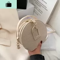2020新款网红高级感小圆包单肩小包质感复古流行斜挎包女百搭insNEW LAKE女斜挎包