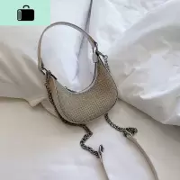 夏天亮钻链条小包包女2020新款潮网红百搭质感腋下包单肩斜挎包NEW LAKE女斜挎包