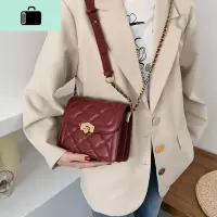 春季ins休闲菱格包包女2020新款韩版时尚百搭链条单肩斜挎小方包NEW LAKE女斜挎包