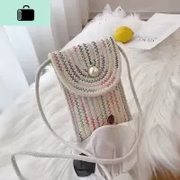 编小包包女包新款2020网红百搭洋气编织包链条斜挎迷你手机包潮NEW LAKE女斜挎包