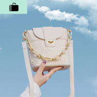 高级感斜挎包包2020新款百搭ins夏天潮编链条洋气时尚女水桶包NEW LAKE女斜挎包