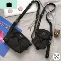 ins港风复古工装潮搭机能斜挎小包日系原宿暗黑风男女中性单肩包NEW LAKE女斜挎包
