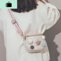 ins超火可爱小包包女2020新款潮韩版百搭斜挎包软妹文艺帆布包NEW LAKE女斜挎包
