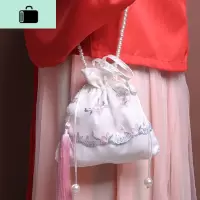 簪娘古风包包刺绣女汉服荷包配饰腰包流苏斜跨手提绣花随身香包NEW LAKE女斜挎包