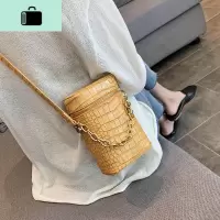 迷你小包包2020新款潮韩版水桶包斜挎包女百搭ins洋气mini链条包NEW LAKE女斜挎包
