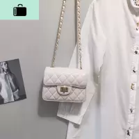 高级感洋气小包包2020新款潮韩版单肩斜挎包流行菱格链条小方包女NEW LAKE女斜挎包