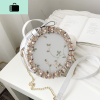 小包包2020春夏新款百搭仙女包包时尚蕾丝绣花小圆包单肩斜挎女包NEW LAKE女斜挎包
