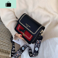 网红洋气小包包女包2020新款ins百搭宽带单肩斜挎韩版撞色小方包NEW LAKE女斜挎包