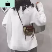 韩版包包女2020新款复古洋气格子马鞍包时尚个性潮百搭单肩斜挎包NEW LAKE女斜挎包