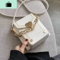 夏天网红新款2020流行小方包包高级感单肩斜挎包女百搭ins链条包NEW LAKE女斜挎包