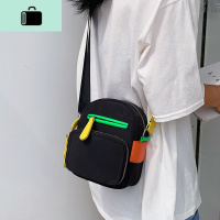 网红小布包女包2020夏季新款潮韩版百搭斜挎包ins少女时尚小黑包NEW LAKE女斜挎包