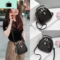 菱格包包女单肩包今年流行2020新款斜挎包女圆包三层ins韩范潮流NEW LAKE女斜挎包