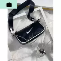 小众包复古暗黑印亮面链条小包复古单肩宽带女斜挎手提法棍腋下包NEW LAKE女斜挎包