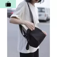 牛津布贝壳包2020流行单肩斜挎包时尚百搭尼龙轻便通勤实用小包女NEW LAKE 黑色女斜挎包