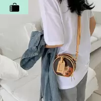 小圆包女斜挎迷你超小包包2020新款潮小众圆形卡通个性可爱圆饼包NEW LAKE女斜挎包