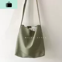 2020韩国新款ins软皮水桶母包休闲单肩大包斜挎包大容量女包NEW LAKE女斜挎包
