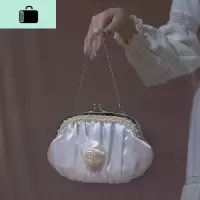 今年流行的包包女斜挎手提珍珠链条小花朵仙女百搭高级复古斜挎包NEW LAKE女斜挎包