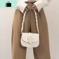 小众设计师潮牌包包2020新款小花扣单肩包马鞍包女斜挎包NEW LAKE