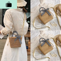 ins沙滩包编织包网红斜挎小包包女2019新款大容量单肩手提编包NEW LAKE女斜挎包