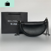 2020新款潮ins超火网红小包包质感时尚百搭链条包单肩斜挎小包女NEW LAKE 黑色送礼品盒+礼品袋女斜挎包