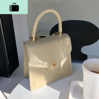 包包新款2020韩国ins复古搭扣手提包单肩包法式简约百搭斜挎女包NEW LAKE 奶油杏女斜挎包