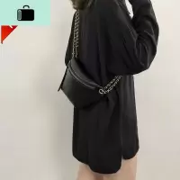 2020新款夏季网红腰包超火包包女纯色潮牌软皮链条胸包女斜挎百搭NEW LAKE女斜挎包