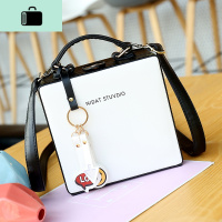 正方形包包女斜挎百搭学生 森系立体盒子包气质ins手提小箱子包包NEW LAKE女斜挎包