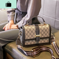 高级感包包洋气女包2020新款时尚单肩小方包简约手提包NEW LAKE 灰色女斜挎包