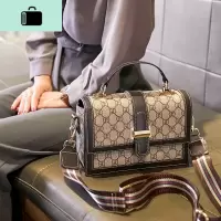 高级感包包洋气女包2020新款时尚单肩小方包简约手提包NEW LAKE 灰色女斜挎包