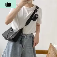 三合一尼龙母包2020新款HOBO链条包宽肩带单肩腋下包斜挎包女NEW LAKE女斜挎包