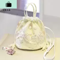 古风包包女斜挎包汉服配饰中国风刺绣小清新蕾丝迷你森系水桶包NEW LAKE