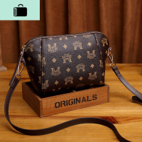 皮贝壳小包包女包新款2020潮时尚百搭牛皮女士单肩斜挎小包NEW LAKE 咖啡色女斜挎包