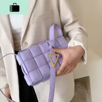 高级感洋气编织包包女2020流行新款潮韩版百搭单肩斜挎时尚小方包NEW LAKE女斜挎包