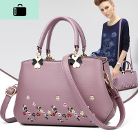 女士包包2020新款时尚中年女包妈妈包刺绣手提包百搭单肩斜挎包潮NEW LAKE女斜挎包