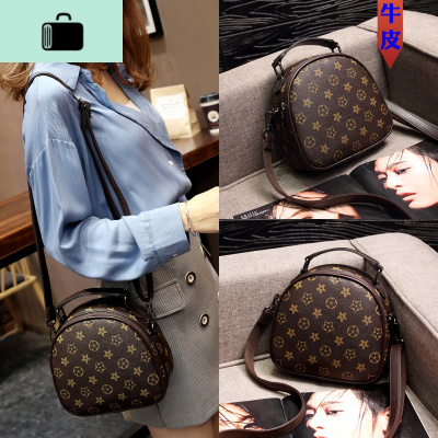 上新贝壳小包包女2020新款时尚潮皮女包简约斜挎包手提包小圆包NEW LAKE 咖啡色女斜挎包