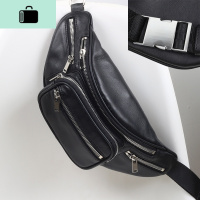 胸包包百搭女包男多功能腰包粗链条斜跨包NEW LAKE 黑色[少量先拍先发]女斜挎包