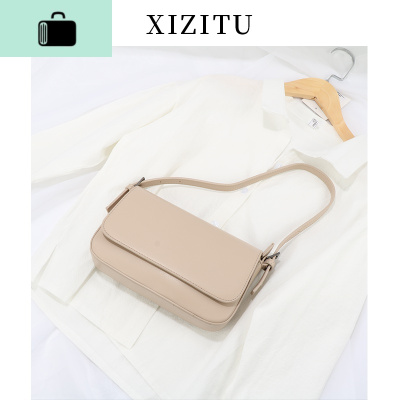 单肩小方包 奶茶色腋下包包女2020新款韩国简约信封包百搭斜挎包NEW LAKE女斜挎包