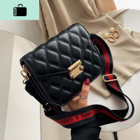 上新质感小包包女包新款2020时尚潮菱格宽带包斜挎百搭ins小方包NEW LAKE女斜挎包