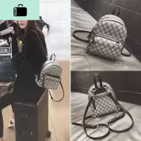 双肩包女韩版高中学生书包百搭小背包2020时尚迷你ins风包包潮流NEW LAKE 灰色