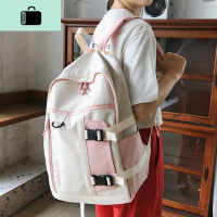 初中生书包女韩版高中学生撞色ins风背包原宿ulzzang大学生双肩包NEW LAKE