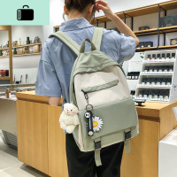 初中学生书包女ins风日韩版高中原宿大容量简约小雏菊森系双肩包NEW LAKE