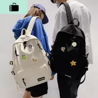 ins书包女韩版高中原宿ulzzang初中学生校园背包男森系百搭双肩包NEW LAKE