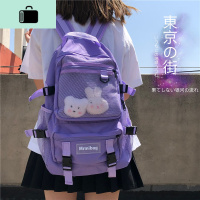 日系背包女好看的书包韩版原宿ulzzang 高中学生大容量旅行双肩包NEW LAKE