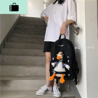 书包女韩版高中学生大容量百搭原宿风工装包 双肩包男潮牌ins背包NEW LAKE