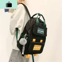 韩版原宿书包女ulzzang高中大学生简约森系双肩包旅行初中生背包NEW LAKE