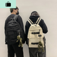 背包男士潮牌大容量时尚潮流工装双肩包韩版高中学生书包女旅行包NEW LAKE